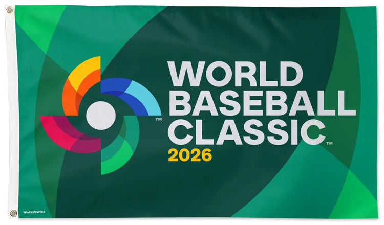記念グッズ 2026 WBCWinCraftSingle-Sided Deluxe Flag WORLD BASEBALL CLASSIC Official Baseball Tournament 2026 Logo 3'x5