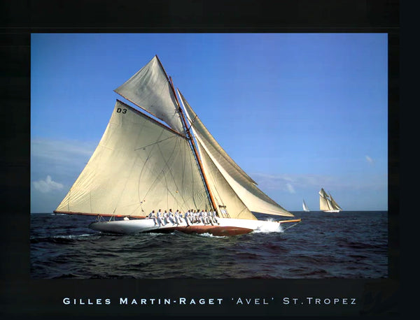 Yachting "Avel", St. Tropez Sailing Poster Print by Gilles Martin-Raget - The Art Group Ltd.