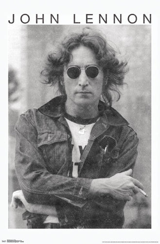 John Lennon "New York 1974" Classic Black-and-White Portrait Poster - Trends International