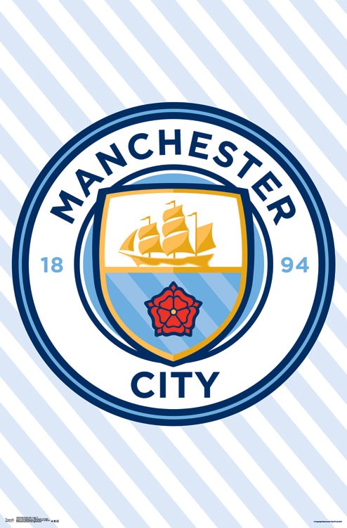 Manchester City Premier League Champions 2017/2018 Official Commemorat –  Sports Poster Warehouse