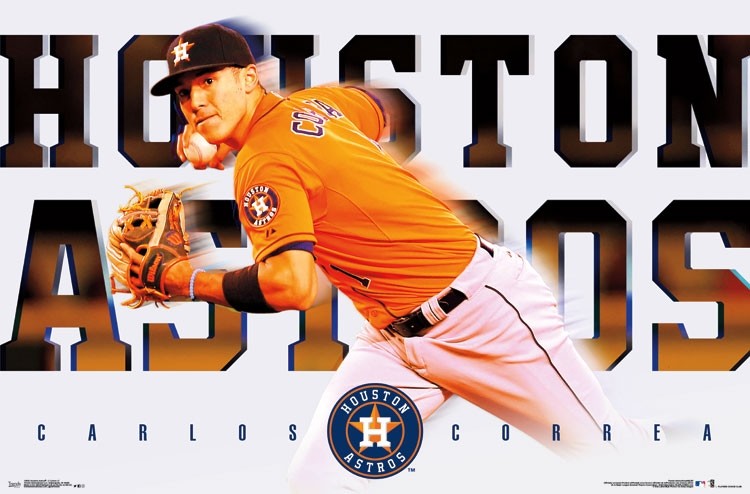  Houston Astros MLB Poster Set of Six Vintage Baseball