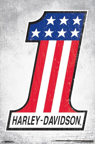 Harley-Davidson Motorcycles "Patriot-1" Official Logo Poster - Trends International Inc.