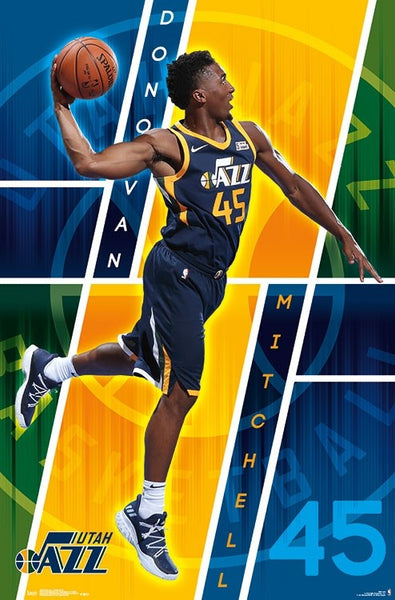 Donovan Mitchell "Soaring Spider" Utah Jazz NBA Basketball Wall Poster - Trends 2018