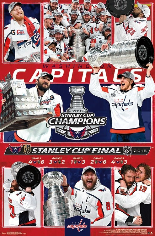 Washington Capitals 2018 NHL Stanley Cup Champions Team Colors Styrene Sign