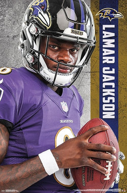 Lamar Jackson "Superstar" Baltimore Ravens NFL Football Poster - Trends International