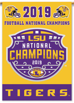 LSU Tigers 2019 NCAA Football National Champions Official 2-Sided 28"x40" Banner - BSI