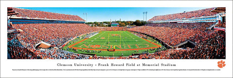 Clemson Tigers Football Memorial Stadium "Historic Game Day" Panoramic Poster Print - Blakeway 2011