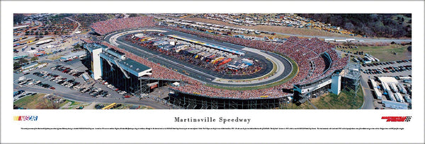 Martinsville Speedway NASCAR Race Day Aerial Panoramic Poster - Blakeway Worldwide