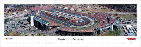 Martinsville Speedway NASCAR Race Day Aerial Panoramic Poster - Blakeway Worldwide