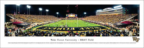 Wake Forest Football "Touchdown!" Game Night Panoramic Poster - Blakeway 2012