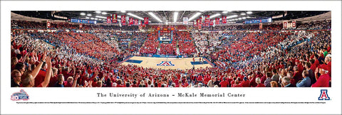 Arizona Wildcats Basketball McKale Center 40th Anniversary Game Night Panoramic Poster - Blakeway