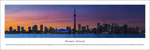 Toronto, Ontario, Canada Waterfront Skyline at Dusk Panoramic Poster - Blakeway Worldwide