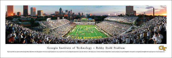 Georgia Tech Yellow Jackets Football "Grant Field 100th" Panoramic Poster Print - Blakeway