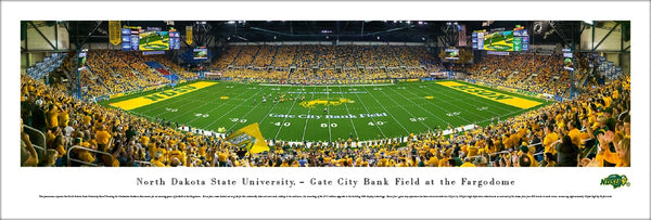 North Dakota State Bison Football Fargodome Gameday Panoramic Poster Print - Blakeway 2016