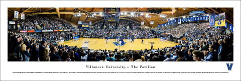 Villanova Wildcats Basketball The Pavilion Game Night Panoramic Poster Print (2017) - Blakeway