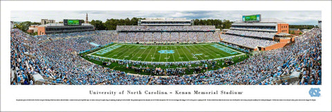 North Carolina Tar Heels Football Kenan Stadium Gameday Panoramic Poster Print - Blakeway