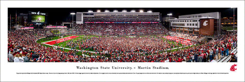 Washington State Cougars Football "Storm the Field" (10/20/2018) Panoramic Poster Print - Blakeway Worldwide