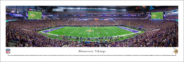 Minnesota Vikings US Bank Stadium Opener Panoramic Poster Print - Blakeway Worldwide