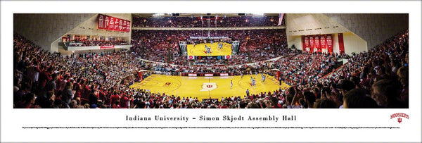 Indiana Hoosiers Simon Skjodt Assembly Hall Game Night Panoramic Poster Print (2016) - Blakeway