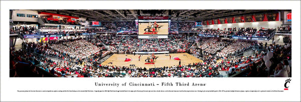 Cincinnati Bearcats Basketball Fifth Third Arena Game Night Panoramic Poster Print - Blakeway Worldwide