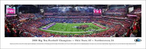 Ohio State Buckeyes 2018 Big 10 Championship Celebration Panoramic Poster Print - Blakeway Worldwide