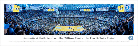 North Carolina Tar Heels Basketball Dean Smith Center Panoramic Poster Print - Blakeway