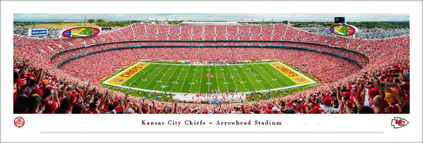 Kansas City Chiefs "Touchdown!" Arrowhead Stadium Gameday Panoramic Poster Print - Blakeway 2019