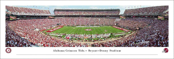 Alabama Crimson Tide Football Bryant-Denny Stadium Gameday Panoramic Poster Print - Blakeway Worldwide