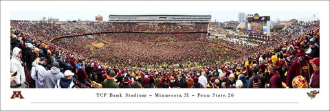 Minnesota Golden Gophers Football "Storm the Field" TCF Bank Stadium Gameday Panoramic Poster - Blakeway 2019