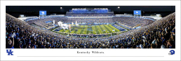 Kentucky Wildcats Football Kroger Field Game Night Panoramic Poster Print - Blakeway Worldwide