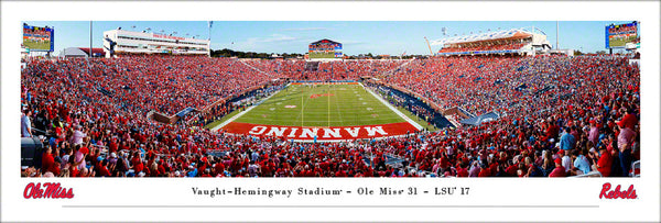 Ole Miss Rebels Vaught-Hemingway Stadium Manning Day Panoramic Poster Print - Blakeway 2021