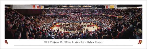 USC Trojans Basketball "Beat LA" Galen Center Panoramic Poster Print - Blakeway 2022
