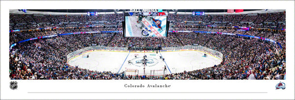 Colorado Avalanche Ball Arena NHL Playoff Game Night Panoramic Poster Print - Blakeway 2022