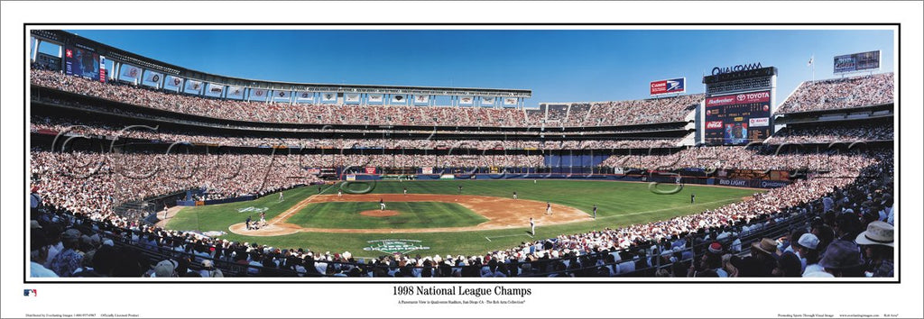 San Diego Padres Qualcomm Stadium 1998 National League Champions  Panoramic Poster - Everlasting