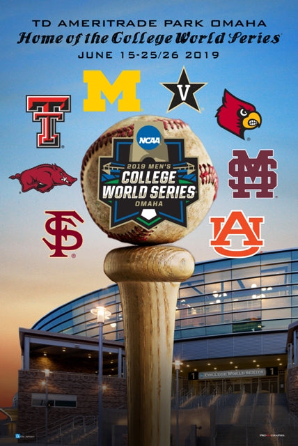 NCAA Baseball 2019 College World Series Official Event Poster - ProGra –  Sports Poster Warehouse
