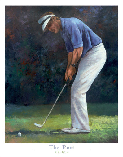 Golf Art "The Putt" Premium Poster Print by T.C. Chui - Front Line Art Publishing