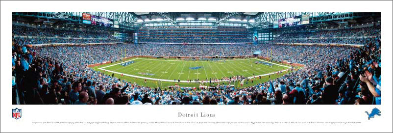 Detroit Lions Official NFL Football Team Logo and Wordmark Poster -  Costacos Sports