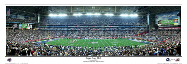 New York Giants Super Bowl XLII (2008) vs. Patriots Panoramic Poster Print - Everlasting Images