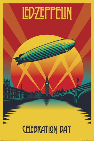 Led Zeppelin Celebration Day (2007) Rock Music Movie Poster Art Poster - Pyramid International (UK)