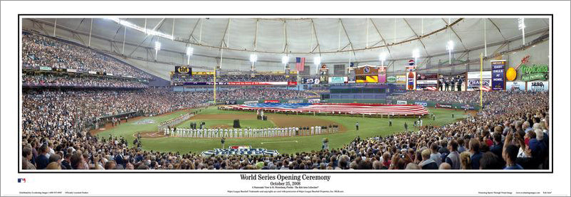 Tampa Bay Rays - Tropicana Field Vintage Baseball Print - Team Color Wall  Art