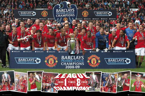 Manchester United FC 2009 EPL Champions "Celebration" Poster - GB Eye