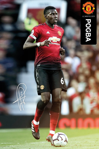 Paul Pogba "Visionary" Manchester United FC Signature Series Official EPL Poster - GB Eye 2018/19