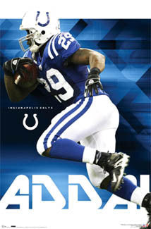 Joseph Addai "Action" Indianapolis Colts NFL Action Poster - Costacos 2007