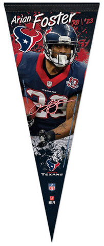 Arian Foster "Signature Series" Premium NFL Felt Collector's Pennant (2012) - Wincraft