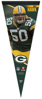 A.J. Hawk "Action" Premium Felt Pennant L.E. /2,009