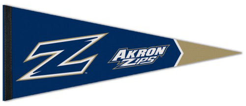 University of Akron Zips Z-Style NCAA Team Logo Premium Felt Pennant