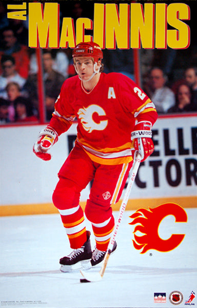Al MacInnis Calgary Flames NHL Hockey Action Poster - Starline Inc. 1993