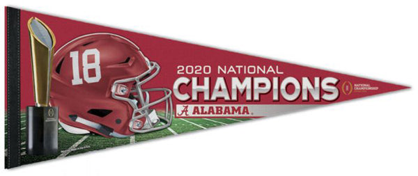 Alabama Crimson Tide 2020 NCAA Football National Champions Premium Felt Collector's Pennant - Wincraft Inc.