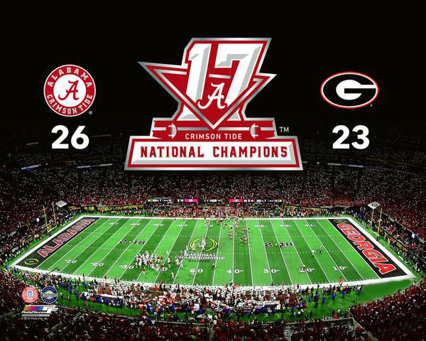 Alabama Crimson Tide 2017 NCAA National Football Champions Premium Poster Print - Photofile 16x20