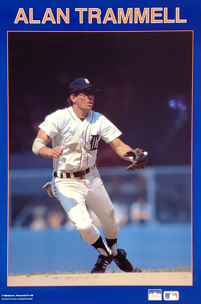 Alan Trammell Superstar Detroit Tigers MLB Action Poster (1988